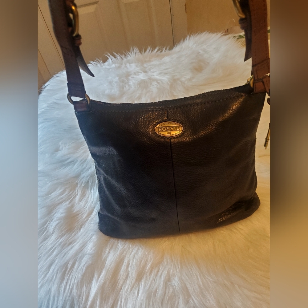 Fossil Black Leather Women's Bag